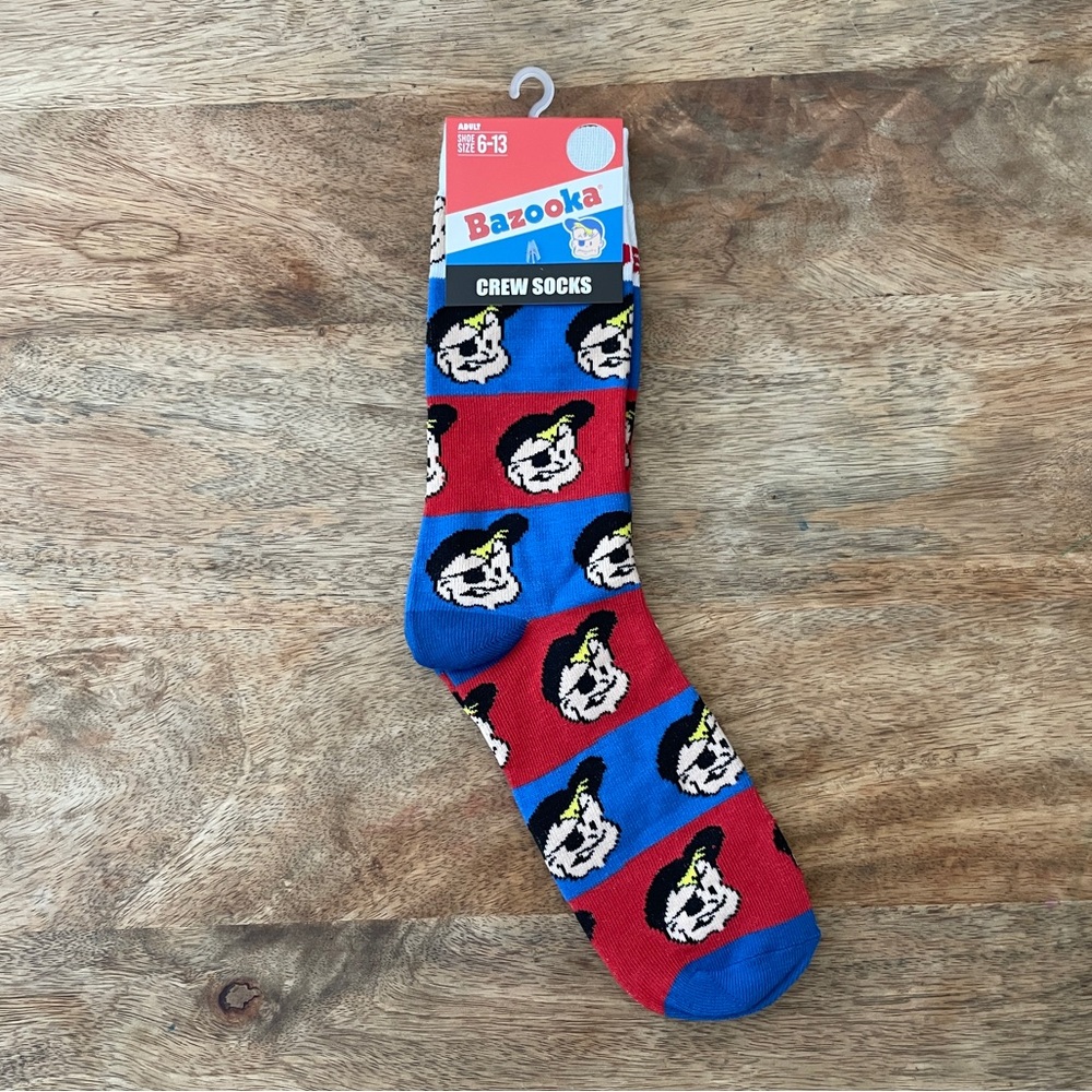 5/$20 NEW Adult Bazooka Joe Bubble Gum Socks